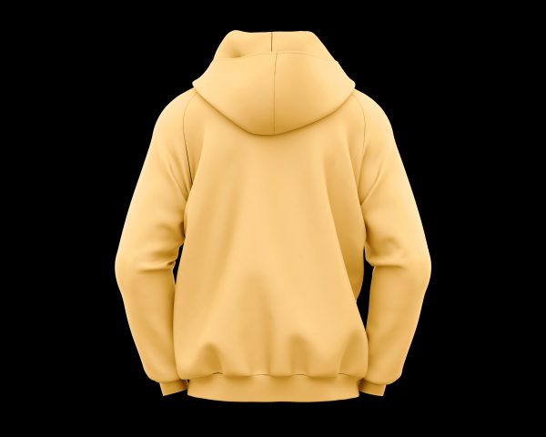 hoodie jaune de dos