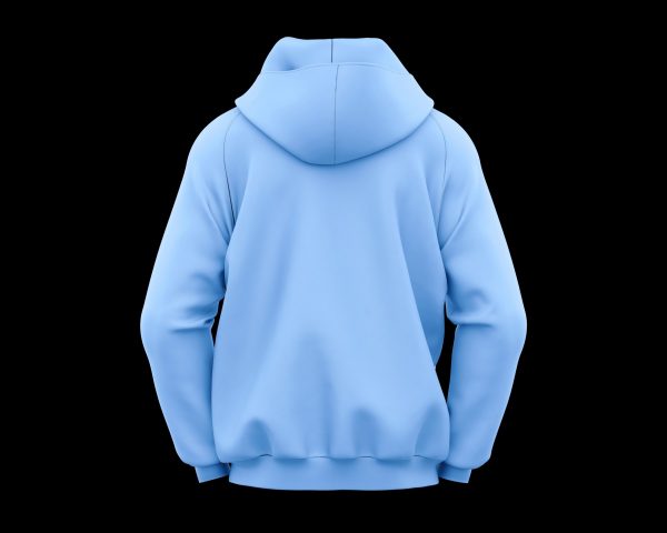 hoodie bleu de dos