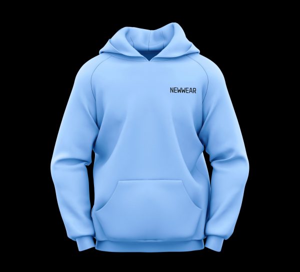 hoodie bleu de face