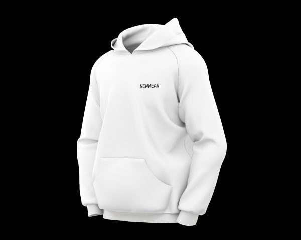 hoodie blanc de coté