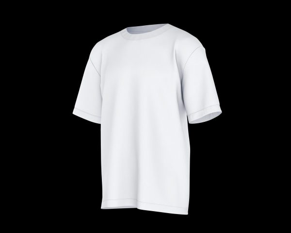 tee-shirt blanc de coté