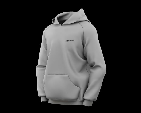 hoodie gris de coté