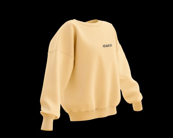 sweat jaune de coté