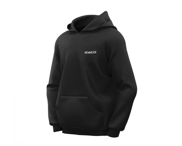 hoodie noir de coté