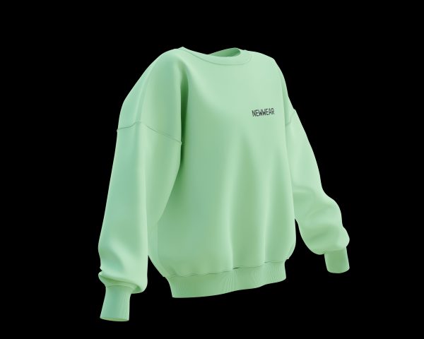 sweat vert de coté