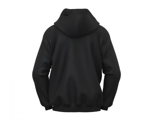 hoodie noir de dos