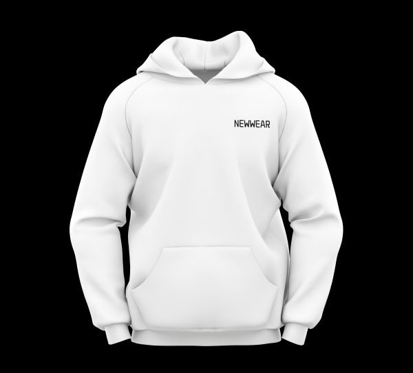 hoodie blanc de face