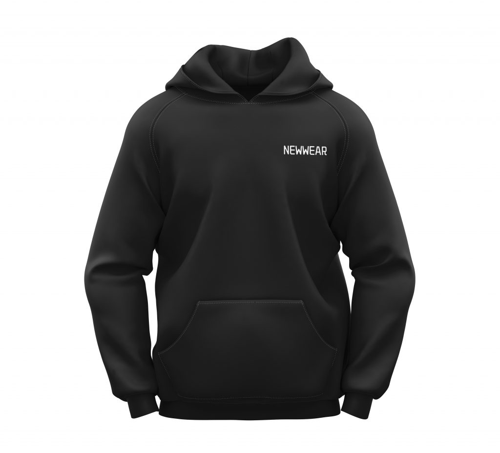 hoodie noir de face